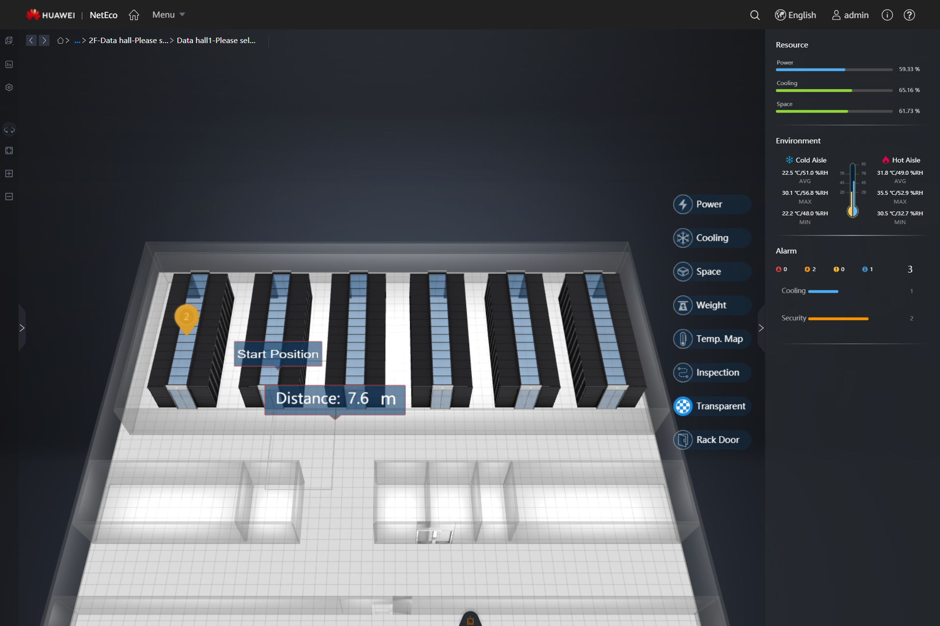 3D view- room level