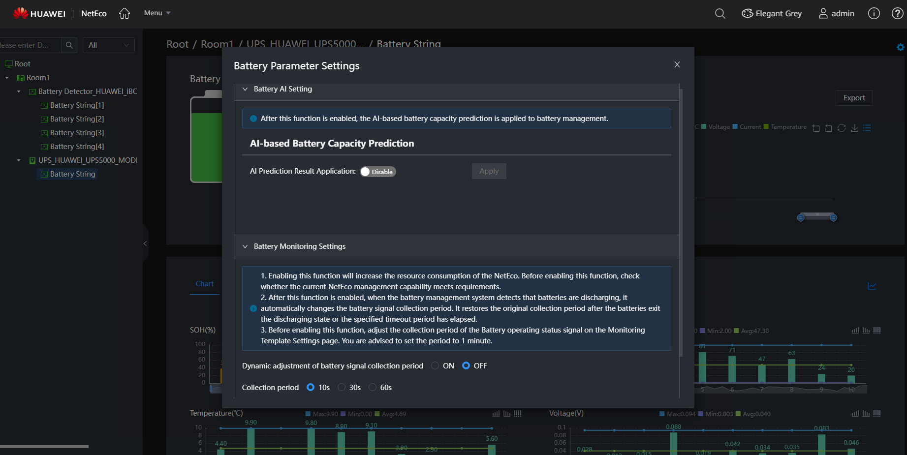 Battery Parameter Settings