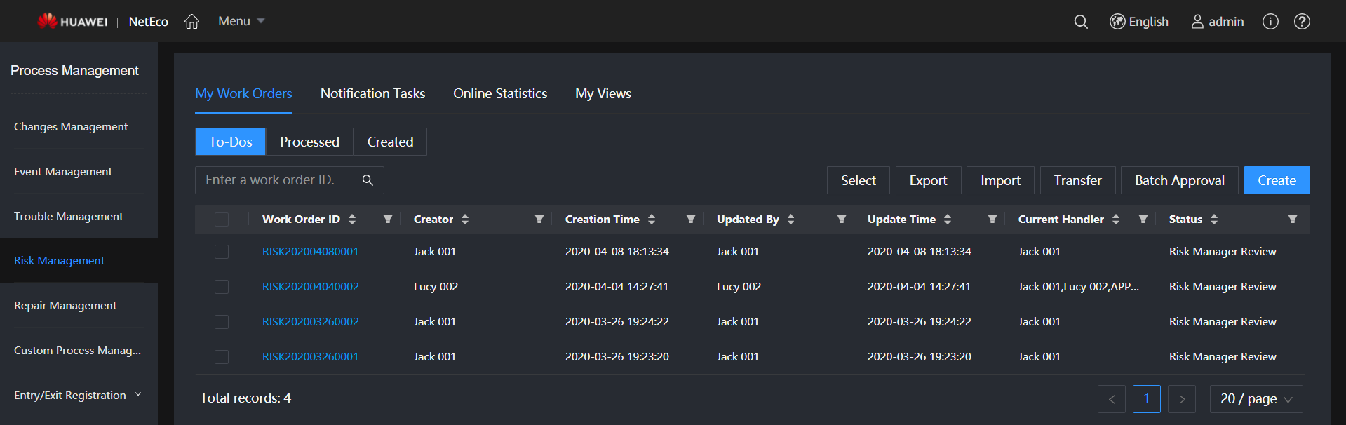 Risk management- to-dos