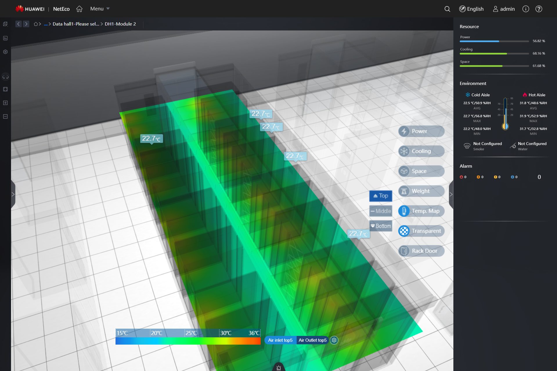 Temperature map- module level