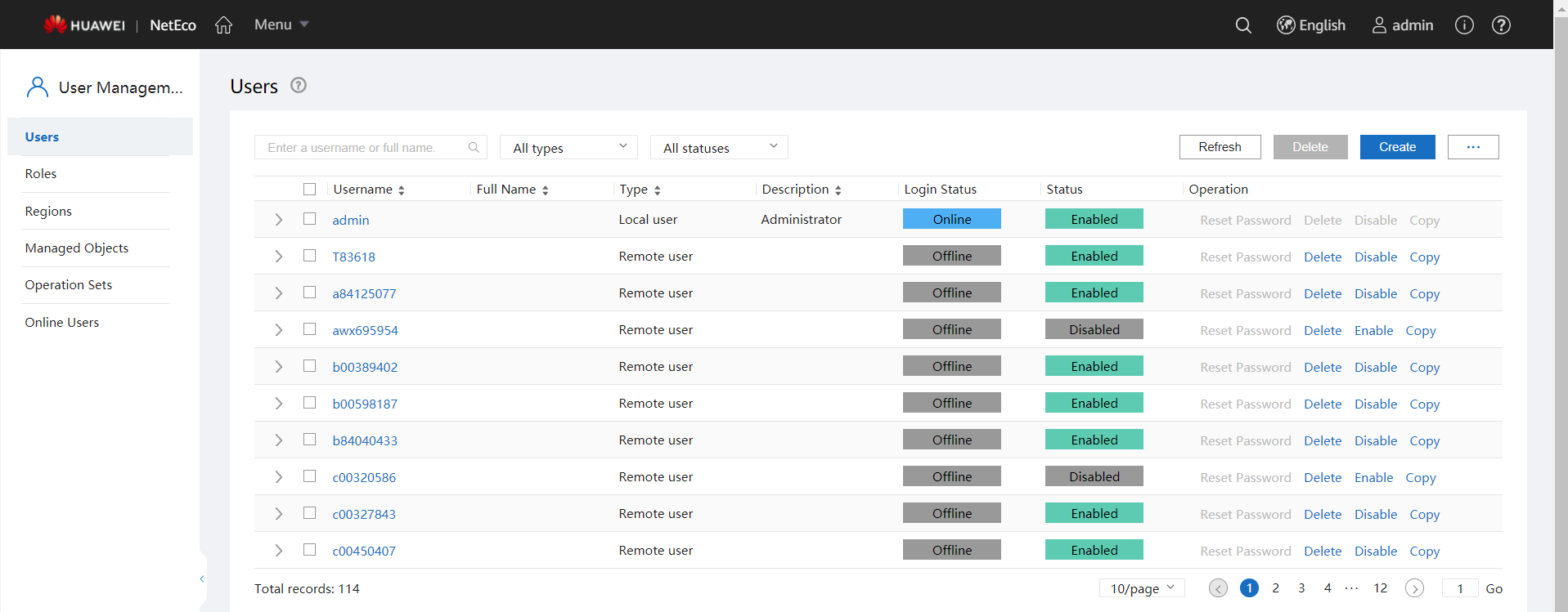 User management